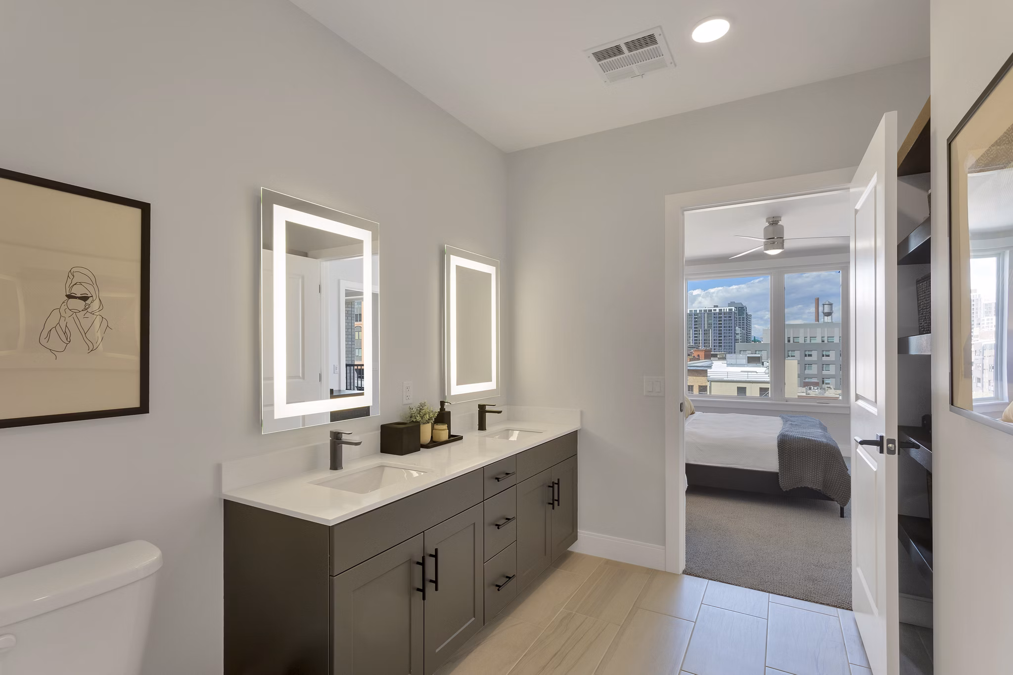 Bathroom at The Fitzgerald Apartments