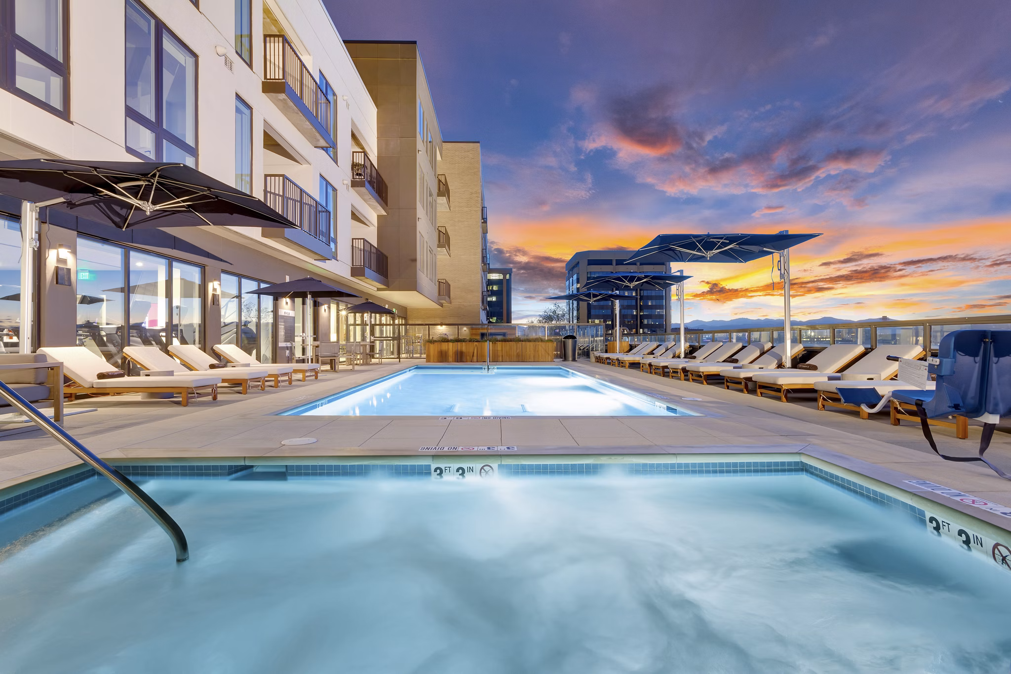 Pool at The Fitzgerald Apartments