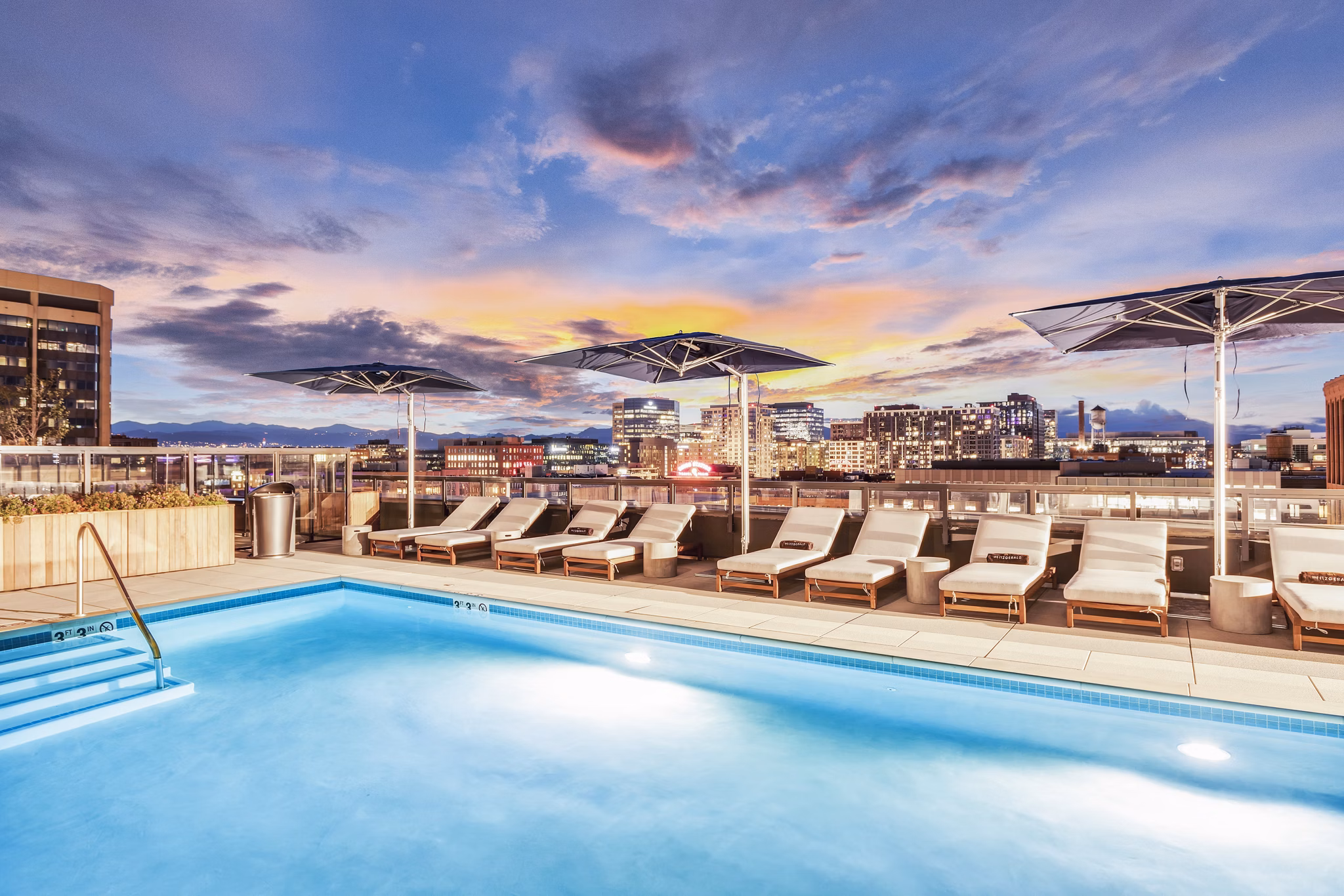 Pool at The Fitzgerald Apartments