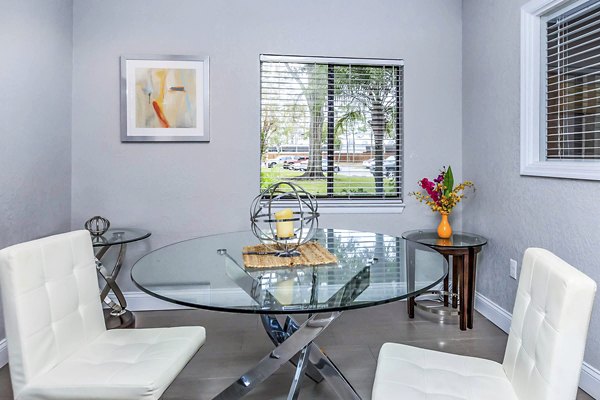 Clubhouse featuring modern lobby design at Avana Lakeview Apartments
