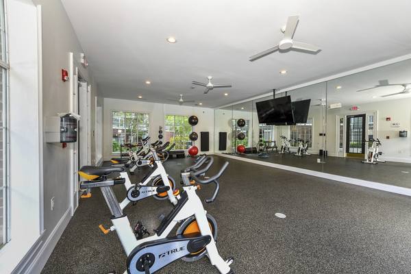 fitness center at The Brooke Apartments