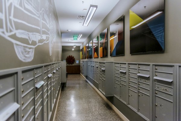 clubhouse mail room at The Stewart Apartments