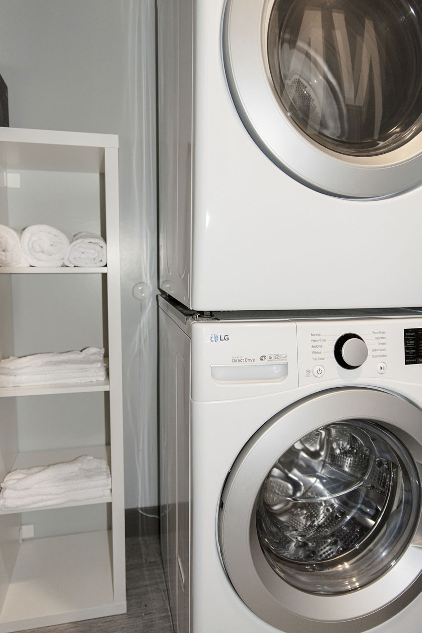 Laundry room at The Stewart