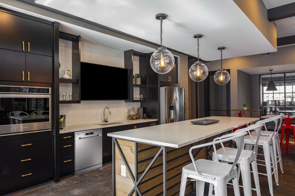 Clubhouse featuring modern interior design and comfortable seating at Westhouse Apartment Flats