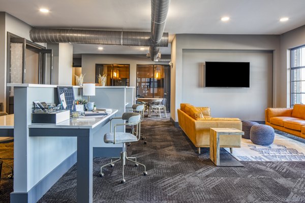 Elegant clubhouse with modern furnishings at Westhouse Apartment Flats