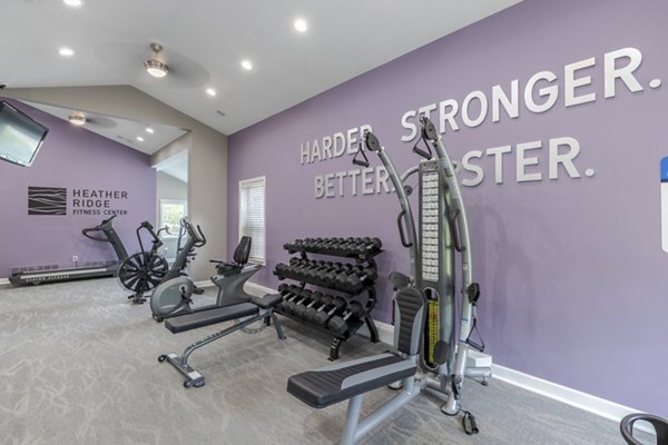 fitness center at Heather Ridge Apartments 