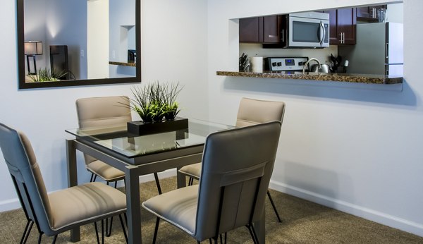 dining room at Hidden Lakes Apartments