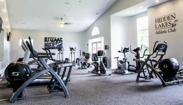 fitness center at Hidden Lakes Apartments