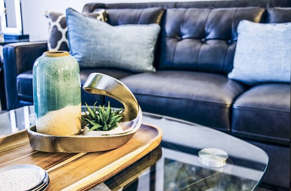 Spacious living room with modern decor in Laurel Valley Apartments, offering luxury living and comfort