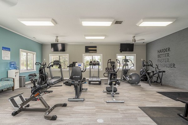 State-of-the-art fitness center at Shoal Creek Apartments with modern equipment for a premium workout experience