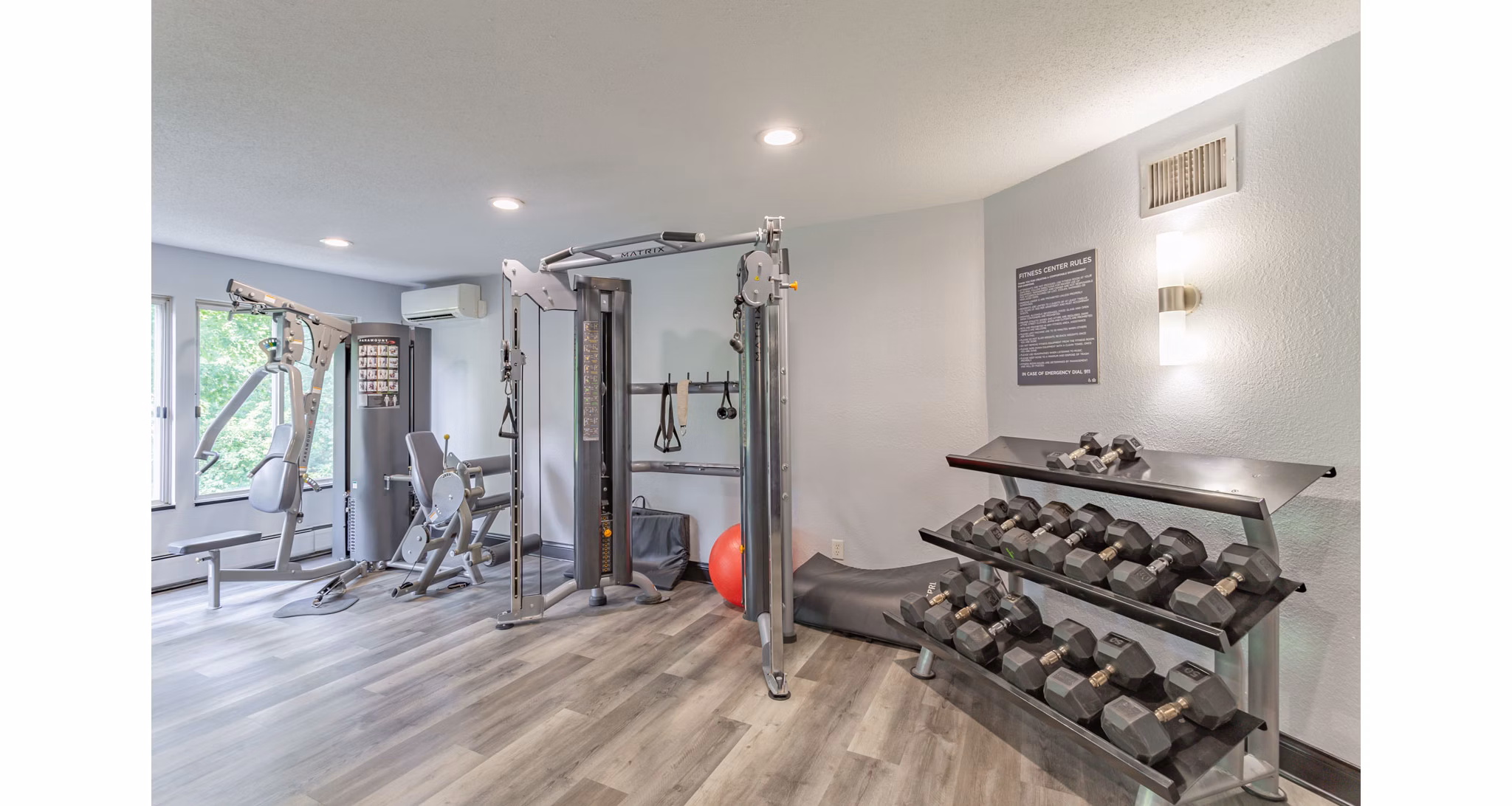 State-of-the-art fitness center at Avana West Park Apartments featuring modern equipment for a comprehensive workout experience