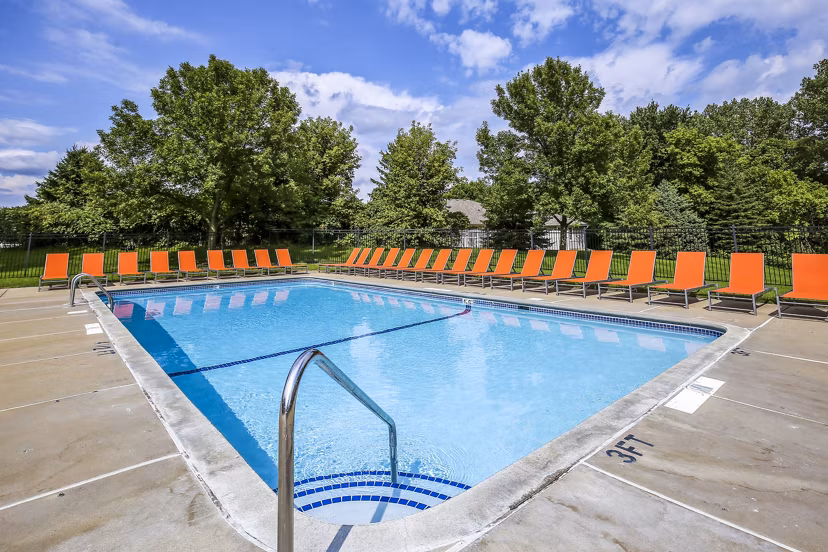 â€œModern outdoor pool at Avana West Park Apartments offering relaxation and recreation for residentsâ€