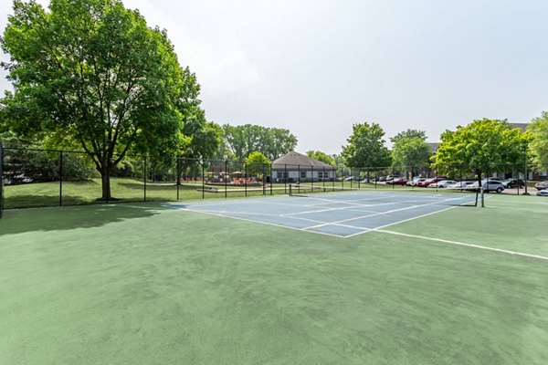 Outdoor sport court featuring basketball hoops at Avana West Park Apartments, offering active recreational space for residents