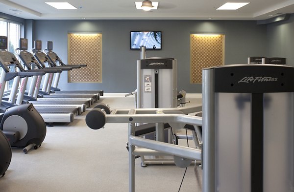 State-of-the-art fitness center with modern equipment at Marquee at Andover Apartments