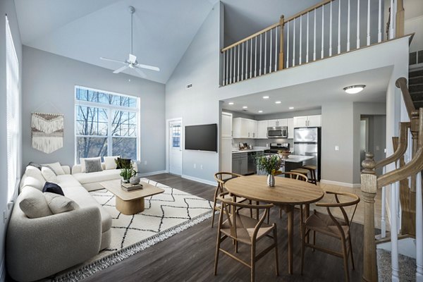 living room at Marquee at Andover Apartments