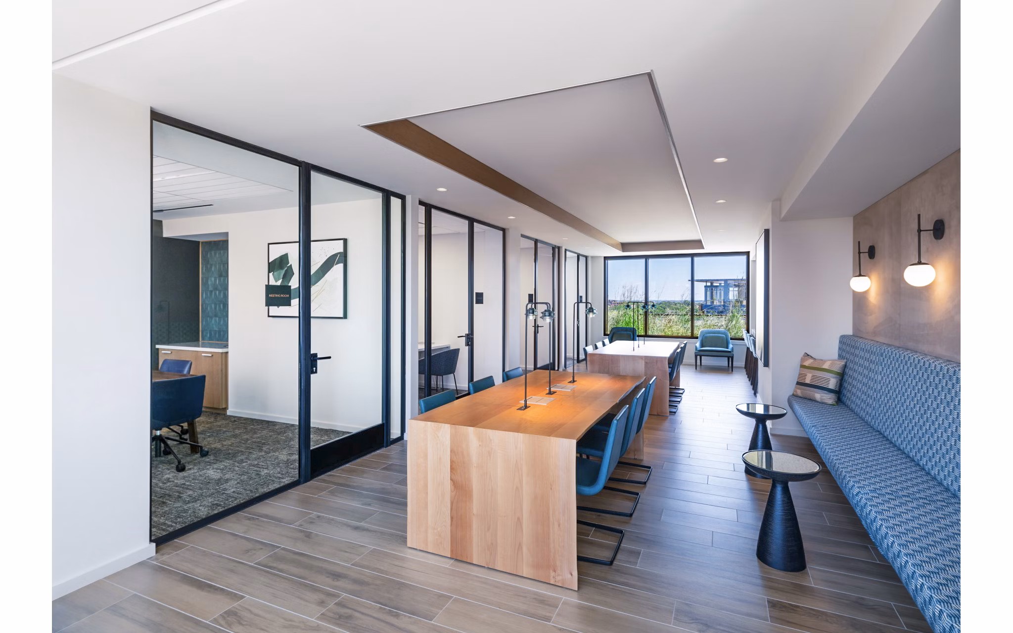Modern clubhouse with elegant furnishings at Illume Apartments