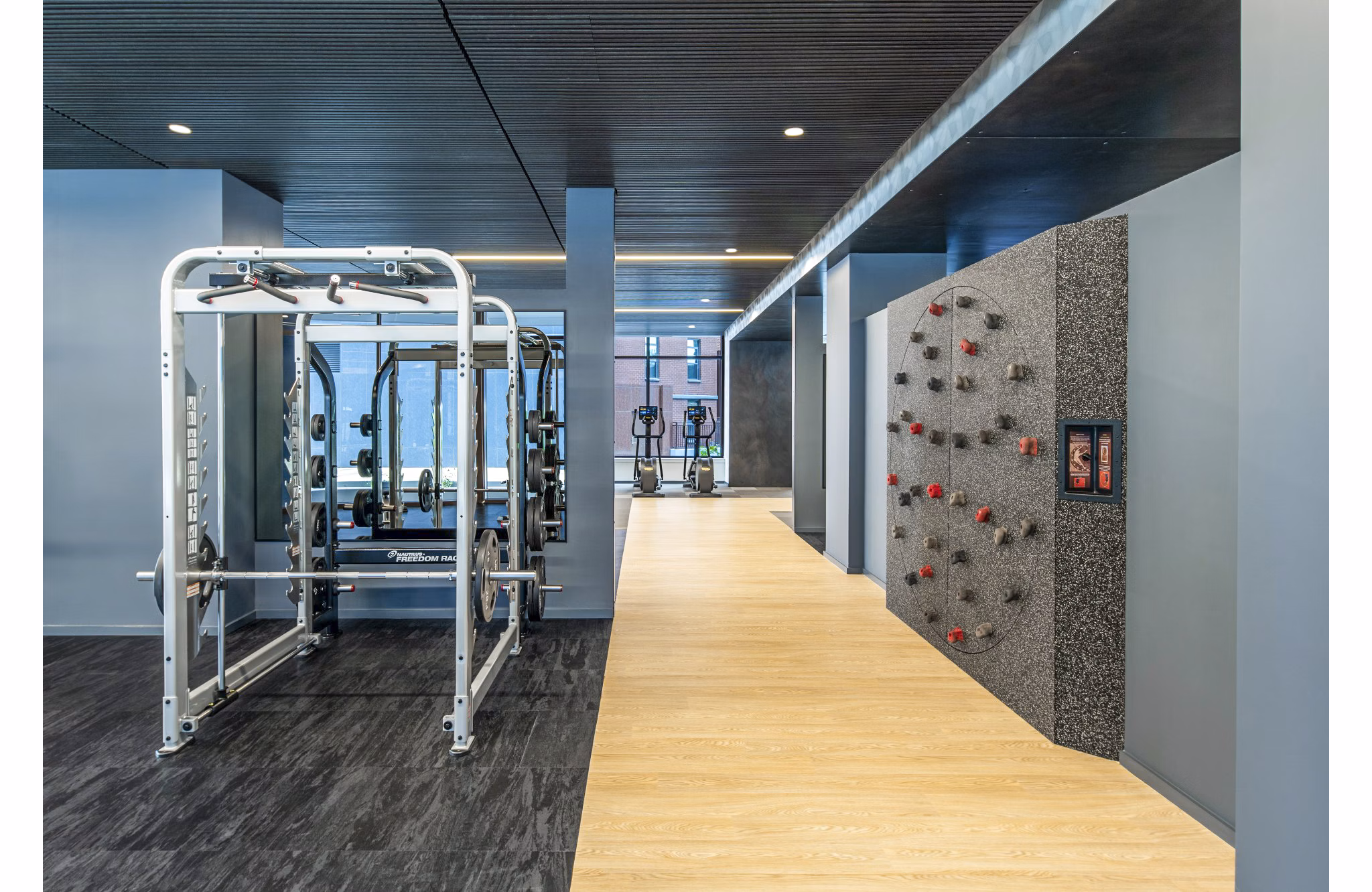 Fitness center featuring state-of-the-art equipment at Illume Apartments