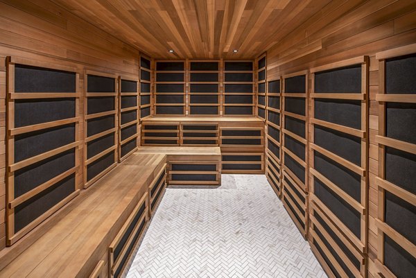 sauna at Illume Apartments