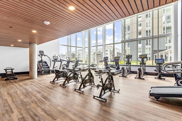 Modern fitness center with state-of-the-art equipment at Verde Esterra Park Apartments in Redmond