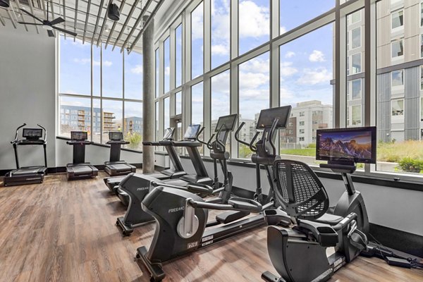 State-of-the-art fitness center at Verde Esterra Park Apartments offering modern equipment for a comprehensive workout experience