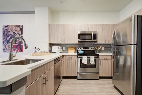 kitchen at Prosper Place Apartments