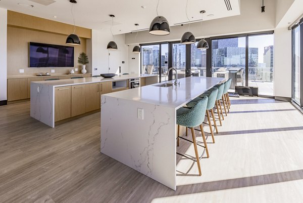 Elegant clubhouse with modern decor at The Waverly Apartments offering luxury experiences for residents