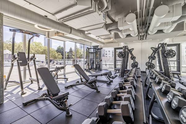 fitness center at The Waverly Apartments