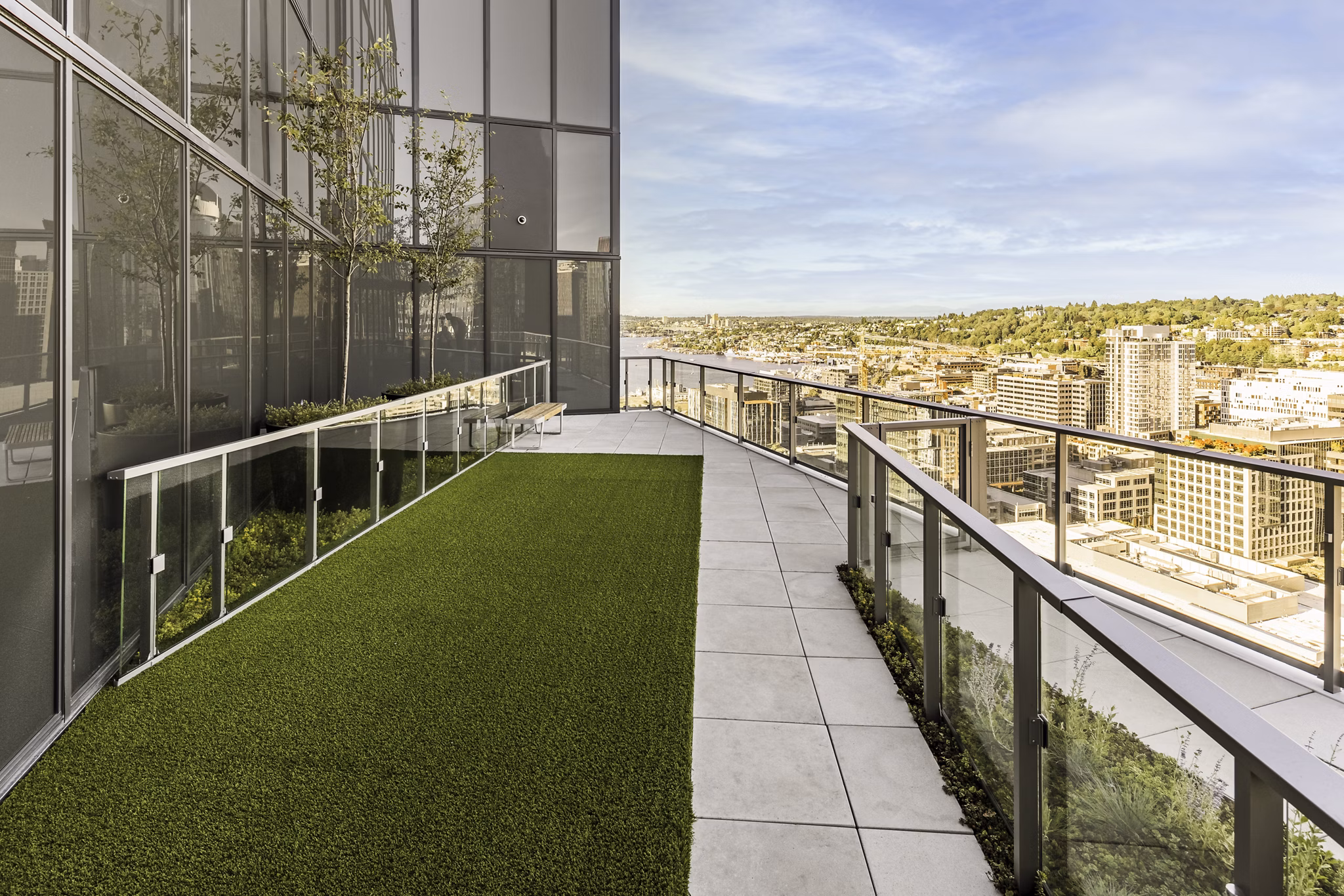 Expansive dog park featuring agility equipment at The Waverly Apartments