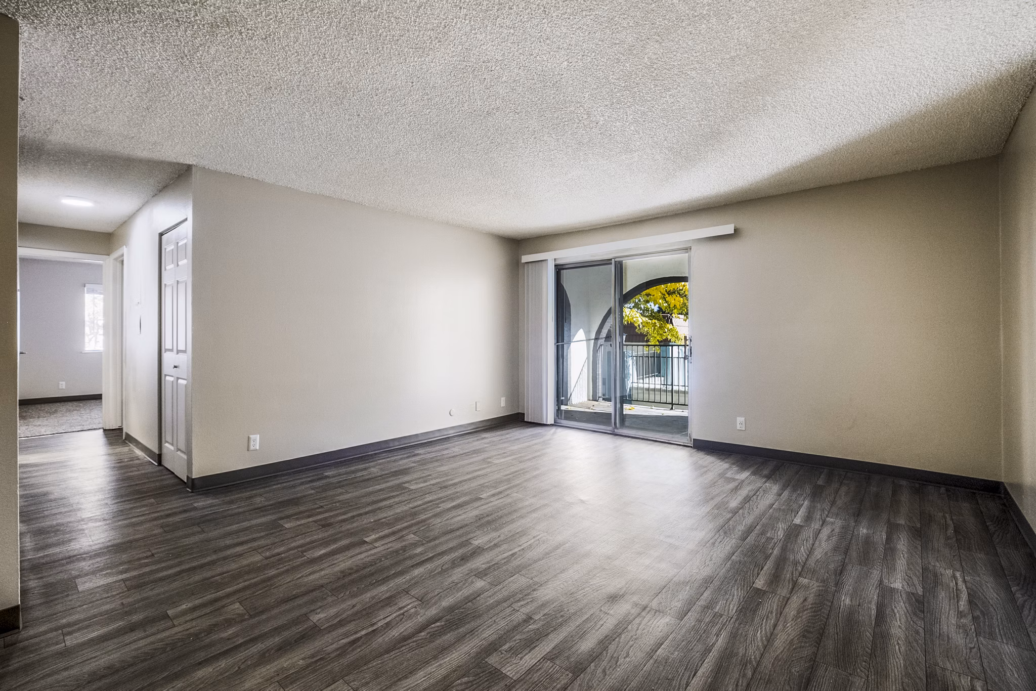 Spacious living room with modern decor at Calero Apartments, Greystar luxury apartments in a vibrant community