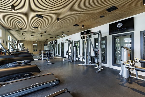 fitness center at Oltera in SoEast Apartments