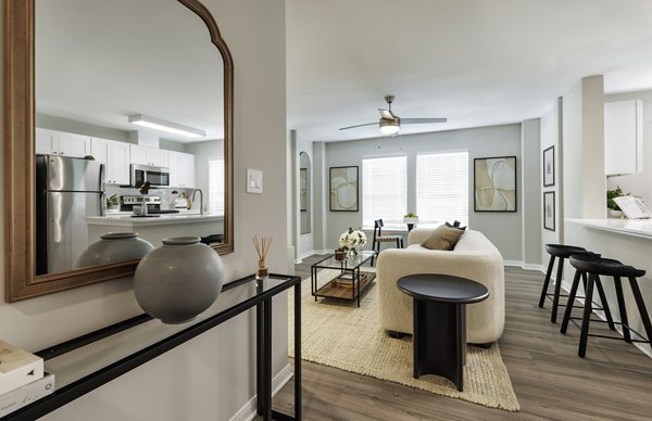 Chic kitchen with stainless steel appliances in Oltera at SoEast Apartments