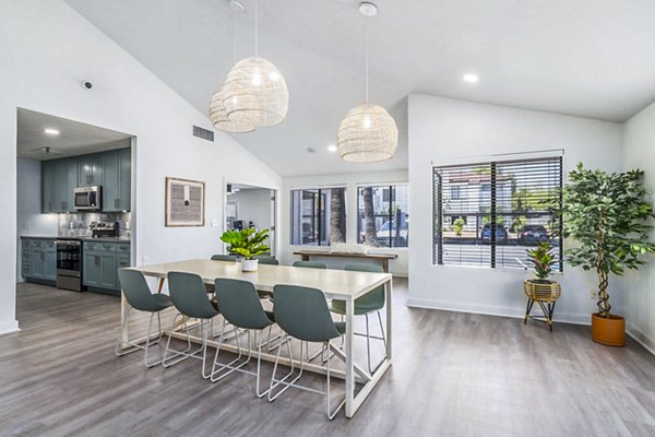 Modern clubhouse lobby with stylish seating and decor at Sparro Apartments