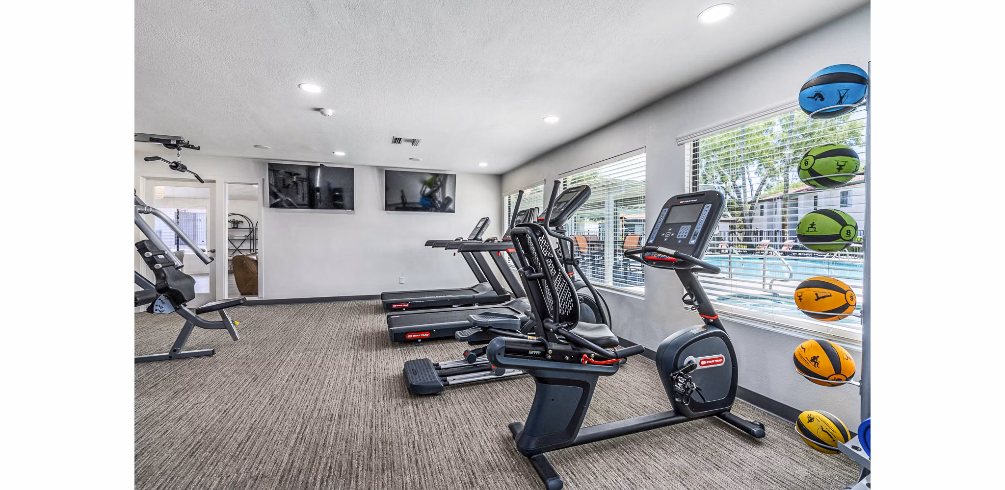 State-of-the-art fitness center with modern equipment at Desert Shadows Apartments