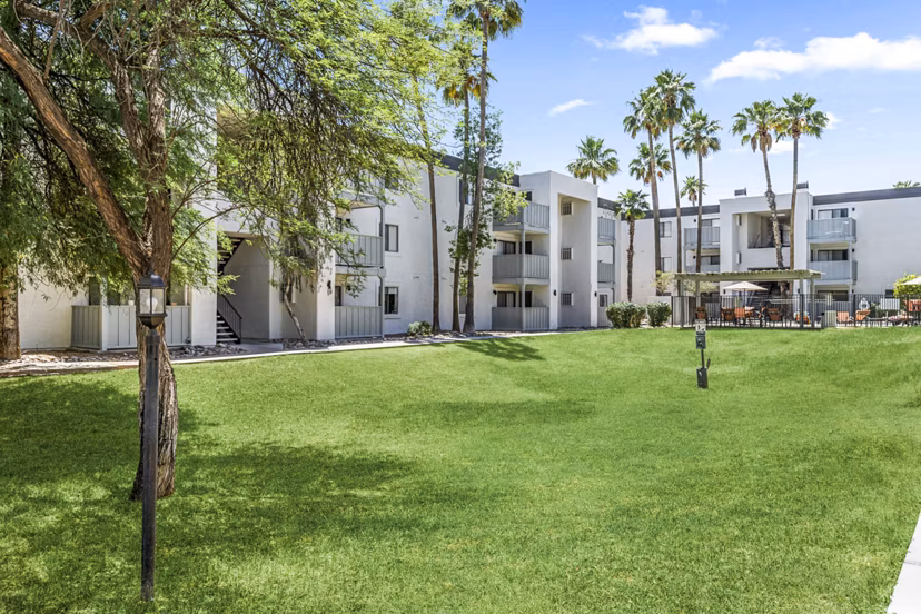 Dog-friendly park featuring agility equipment at Desert Shadows Apartments