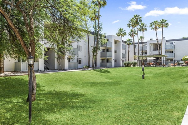 Dog-friendly park featuring agility equipment at Desert Shadows Apartments