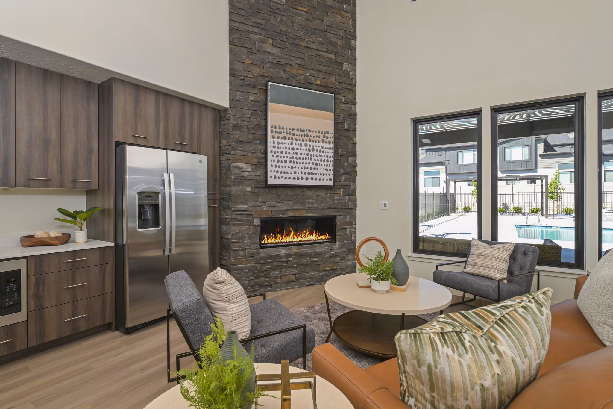 living room at Fossil Cove Apartments 
