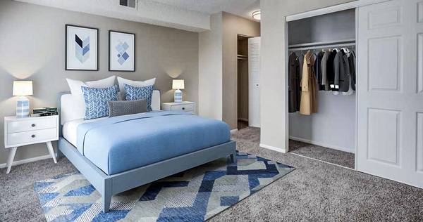 bedroom at Flats at Wildwood Apartments
