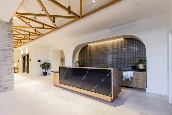 Elegant clubhouse with modern furnishings at Arista Apartments
