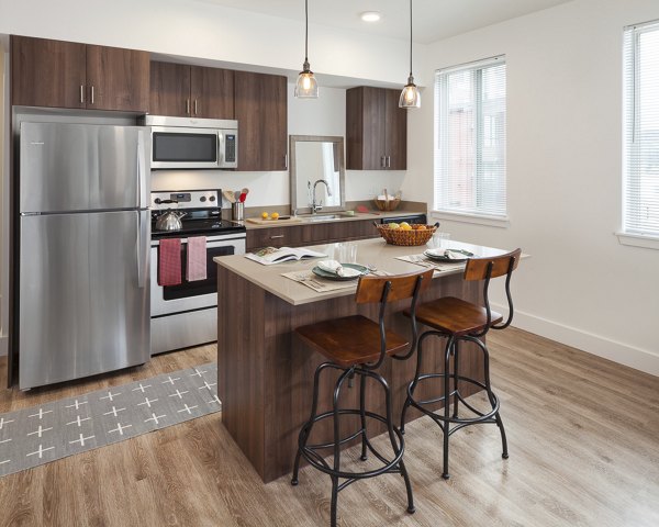 kitchen at Spencer 68 Apartments