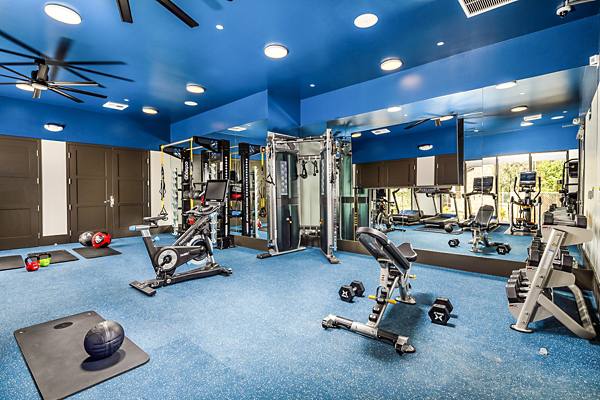 fitness center at The Landing at Arroyo Apartments