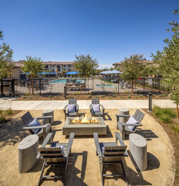 fire pit at The Landing at Arroyo Apartments