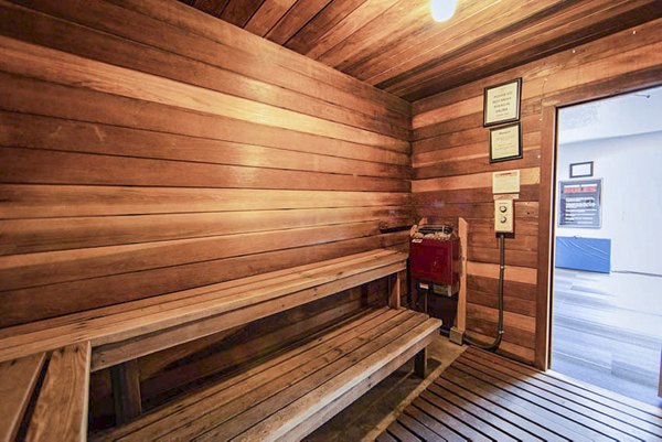 sauna at The Mica Apartments