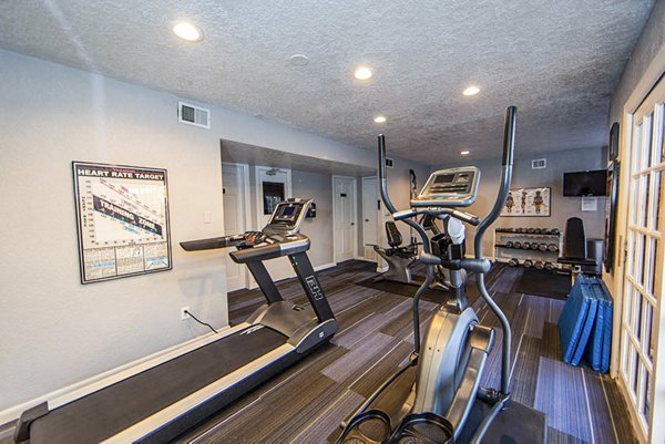 Fitness center with modern equipment at The Mica Apartments, luxury apartments by Greystar in a vibrant community