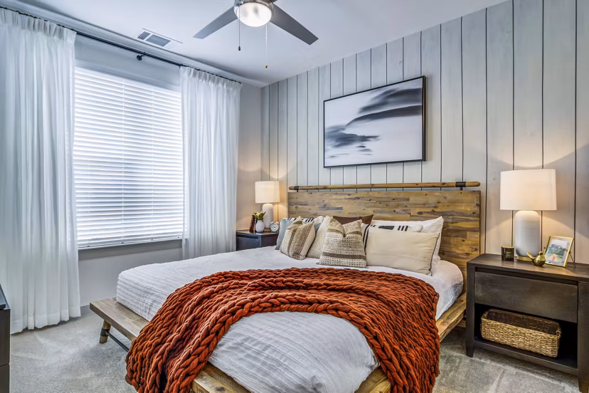 bedroom at The Everly Apartments