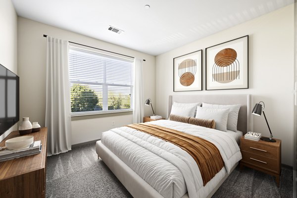 bedroom at The Everly Apartments