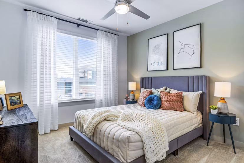 bedroom at The Everly Apartments