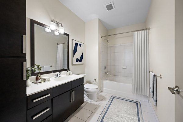 bathroom at The Everly Apartments