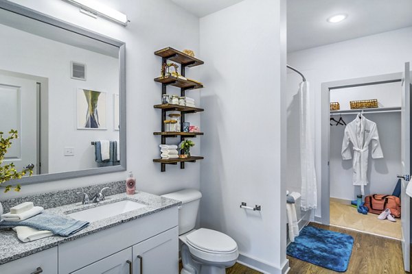 bathroom at The Everly Apartments