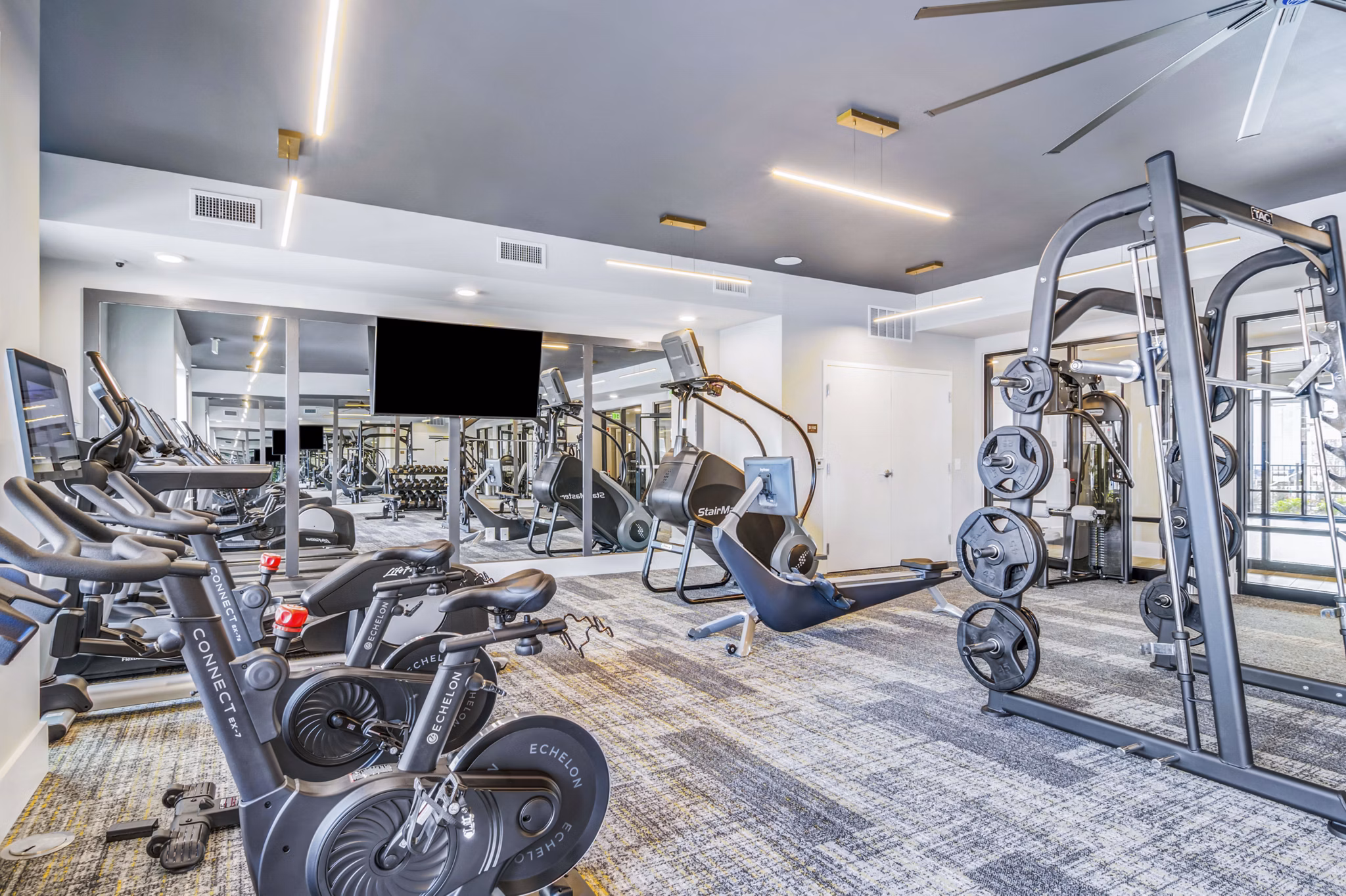 fitness center at The Everly Apartments