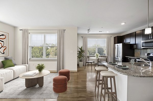 living room at The Everly Apartments